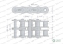Łańcuch rolkowy wzmocniony 12A-2 ANSI A 60 (R2 3/4) 5 m Waryński
