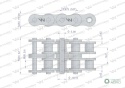 Łańcuch rolkowy wzmocniony przemysłowy 10AH-2 ANSI A 50H (R2 5/8) 5 m Waryński