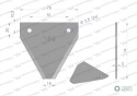 Nóż żniwny 74x76x2mm otwór 5.5 zastosowanie G75 Forschnit Snopowiazałka Warta WC-5 WARYŃSKI ( sprzedawane po 25 )