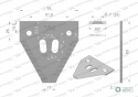 Nóż żniwny 80x76x2.7mm otwór 7 zastosowanie 3BF0010AB1 Olimag WARYŃSKI ( sprzedawane po 25 )