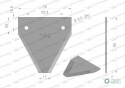 Nóż żniwny 80x76x2mm otwór 5.5 zastosowanie 443003 Agco Case WARYŃSKI ( sprzedawane po 25 )