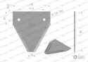Nóż żniwny 82x76x2mm otwór 5.6 zastosowanie N336G Mörtl WARYŃSKI ( sprzedawane po 25 )