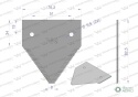 Nóż żniwny 83x76x2mm otwór 5.5 zastosowanie 261431M1 MF WARYŃSKI ( sprzedawane po 25 )
