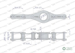 Ogniwo łańcucha CA650-1 zwijającego zespół naprawczy Prasa Zwijka Sipma 5270072007 5270072000 Waryński