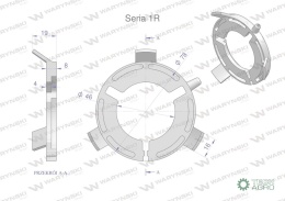 Plastikowe łożyska do obudowy wału zestaw 73x46mm x 2 szt. Seria 1R Waryński