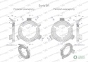 Plastikowe łożyska do obudowy wału zestaw 73x46mm i 73x53mm Seria 2R Waryński