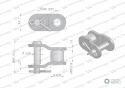 Półogniwo łańcucha P06B-1 (R1 3/8) Waryński ( sprzedawane po 10 )
