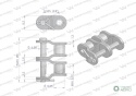 Półogniwo łańcucha P06B-2 (R2 3/8) Waryński ( sprzedawane po 10 )