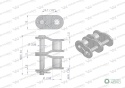 Półogniwo łańcucha P08B-2 (R2 1/2) Waryński ( sprzedawane po 10 )