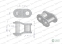Półogniwo łańcucha P24B1 (R1 1.1/2) Waryński ( sprzedawane po 2 )