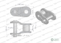 Półogniwo łańcucha wzmocnione P10A-1 ANSI A 50 (R1 5/8) Waryński