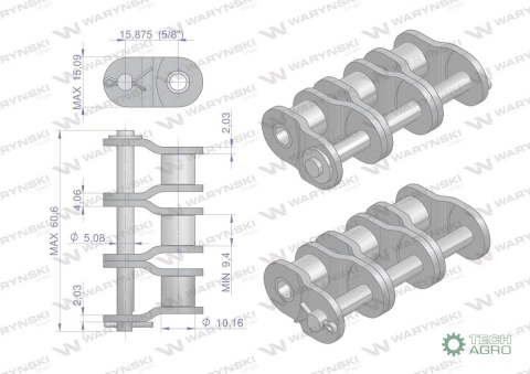 Półogniwo łańcucha wzmocnione P10A-3 ANSI A 50 (R3 5/8) Waryński ( sprzedawane po 5 ) Półogniwo łańcucha wzmocnione P10A-3 ANSI A 50 (R3 5/8) Waryński ( sprzedawane po 5 )