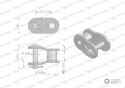 Półogniwo łańcucha wzmocnione P20A-1 ANSI A 100 (R1 1.1/4) Waryński ( sprzedawane po 5 )