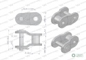 Półogniwo łańcucha wzmocnione P28AH-1 ANSI A 140H (R1 1.3/4) Waryński