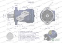 Silnik hydrauliczny orbitalny WMR 32 cm3/obr (100 bar / max.200 bar) Waryński