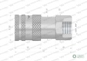 Szybkozłącze hydrauliczne suchoodcinające gniazdo G3/8"BSP gwint wewnętrzny ISO16028 Waryński