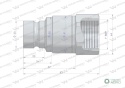 Szybkozłącze hydrauliczne suchoodcinające (rozmiar 3/4) wtyczka G1"BSP gwint wewnętrzny ISO16028 Waryński