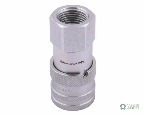Szybkozłącze hydrauliczne suchoodcinające (rozmiar 3/8) gniazdo G1/2"BSP gwint wewnętrzny ISO16028 Waryński Szybkozłącze hydrauliczne suchoodcinające (rozmiar 3/8) gniazdo G1/2"BSP gwint wewnętrzny ISO16028 Waryński
