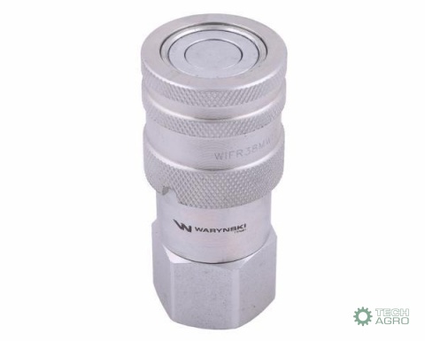 Szybkozłącze hydrauliczne suchoodcinające (rozmiar 3/8) gniazdo G1/2"BSP gwint wewnętrzny ISO16028 Waryński Szybkozłącze hydrauliczne suchoodcinające (rozmiar 3/8) gniazdo G1/2"BSP gwint wewnętrzny ISO16028 Waryński