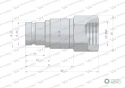 Szybkozłącze hydrauliczne suchoodcinające (rozmiar 3/8) wtyczka G1/2"BSP gwint wewnętrzny ISO16028 Waryński
