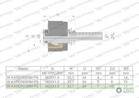 Zakucie nakretka do myjek (pasuje do Karcher) na waz DN10 GW M22x1.5 (RM-KARDN10NM) PREMIUM Waryński ( sprzedawane po 5 ) Zakucie nakretka do myjek (pasuje do Karcher) na waz DN10 GW M22x1.5 (RM-KARDN10NM) PREMIUM Waryński ( sprzedawane po 5 )