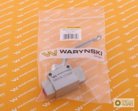 Zawór kulowy hydrauliczny 2-drogowy 2/2 - 1/2"BSP z otworami mocującymi 500 bar Waryński Zawór kulowy hydrauliczny 2-drogowy 2/2 - 1/2"BSP z otworami mocującymi 500 bar Waryński
