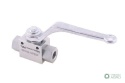 Zawór kulowy hydrauliczny 2-drogowy 2/2 - 1/4"BSP z otworami mocującymi 500 bar Waryński