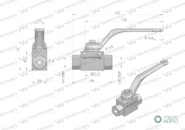 Zawór kulowy hydrauliczny 2-drogowy 2/2 - 1/4