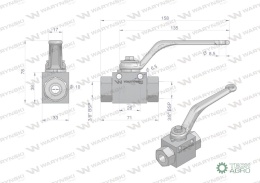Zawór kulowy hydrauliczny 2-drogowy 2/2 - 3/8