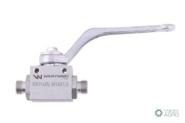 Zawór kulowy hydrauliczny 2-drogowy 2/2 M14x1.5 08L z otworami mocującymi 500 bar Waryński