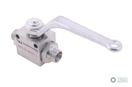 Zawór kulowy hydrauliczny 2-drogowy 2/2 M18x1.5 12L z otworami mocującymi 500 bar Waryński