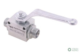 Zawór kulowy hydrauliczny 2-drogowy 2/2 M22x1.5 15L z otworami mocującymi 500 bar Waryński