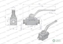 Zawór kulowy hydrauliczny 2-drogowy 2/2 M22x1.5 15L z otworami mocującymi 500 bar Waryński