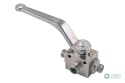 Zawór kulowy hydrauliczny 3-drogowy 3/2 M14x1.5 08L z otworami mocującymi 500 bar Waryński