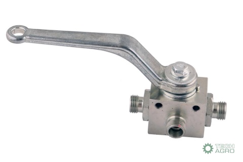 Zawór kulowy hydrauliczny 3-drogowy 3/2 M14x1.5 08L z otworami mocującymi 500 bar Waryński Zawór kulowy hydrauliczny 3-drogowy 3/2 M14x1.5 08L z otworami mocującymi 500 bar Waryński