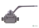 Zawór kulowy hydrauliczny 3-drogowy 3/2 M18x1.5 12L z otworami mocującymi 500 bar Waryński