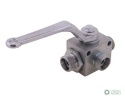 Zawór kulowy hydrauliczny 3-drogowy 3/2 M22x1.5 15L z otworami mocującymi 500 bar Waryński