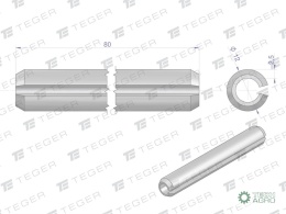 Kołek sprężysty 12x80 TEGER,