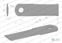 Nóż obrotowy rozdrabniacz słomy sieczkarnia uzębiony 173x50x4mm otwór 20 z tuleją zastosowanie 755784.1 Claas Lexion WARYŃSKI ( 