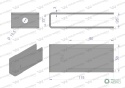 Nóż stały rozdrabniacz słomy sieczkarnia podwóny stalnica 115x50x3mm otwór 10.5 zastosowanie CF01601 John Deere WARYŃSKI ( sprze