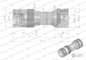 Redukcja wtyczka/gniazdo EURO PUSH-PULLskręcane (50493REDUKCJA) Waryński (opakowanie 10szt)