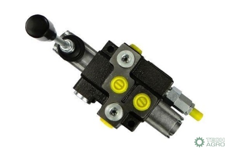 Rozdzielacz hydrauliczny 1-sekcyjny maxprzepływ 40L z zatrzaskiem Waryński