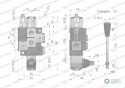Rozdzielacz hydrauliczny 1-sekcyjny maxprzepływ 40L z zatrzaskiem Waryński