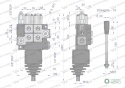 Rozdzielacz hydrauliczny 2-sekcyjny maxprzepływ 40L z joystickiem Waryński