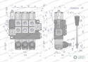Rozdzielacz hydrauliczny 3-sekcyjny maxprzepływ 40L z zatrzaskami Waryński