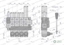 Rozdzielacz hydrauliczny 4-sekcyjny maxprzepływ 40L (1-sekcja pływająca) Waryński