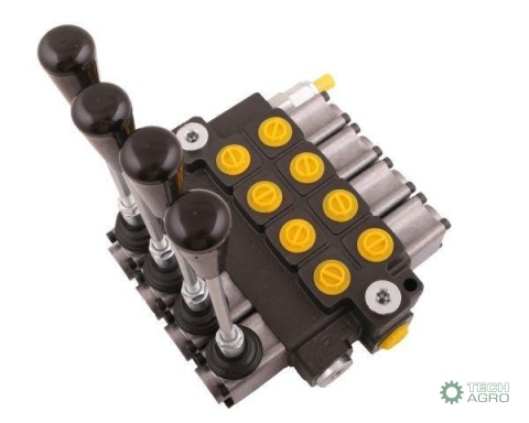 Rozdzielacz hydrauliczny 4-sekcyjny maxprzepływ 40L (1 sekcja z zatrzaskiem) Waryński