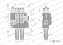 Rozdzielacz hydrauliczny dwusekcyjny (2) 40L sterowany joystickiem Waryński