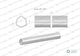 Rura wewnętrzna Seria 4R i 5R do wału 460 przegubowo-teleskopowego 45x3.8 mm 315 mm WARYŃSKI