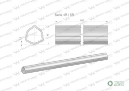 Rura wewnętrzna Seria 4R i 5R do wału 760 przegubowo-teleskopowego 45x3.8 mm 605 mm WARYŃSKI
